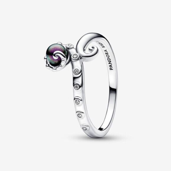 Disney The Little Mermaid Ursula Ring S925 ALE Luminous Purple Pearl & Tentacles - Picture 1 of 13